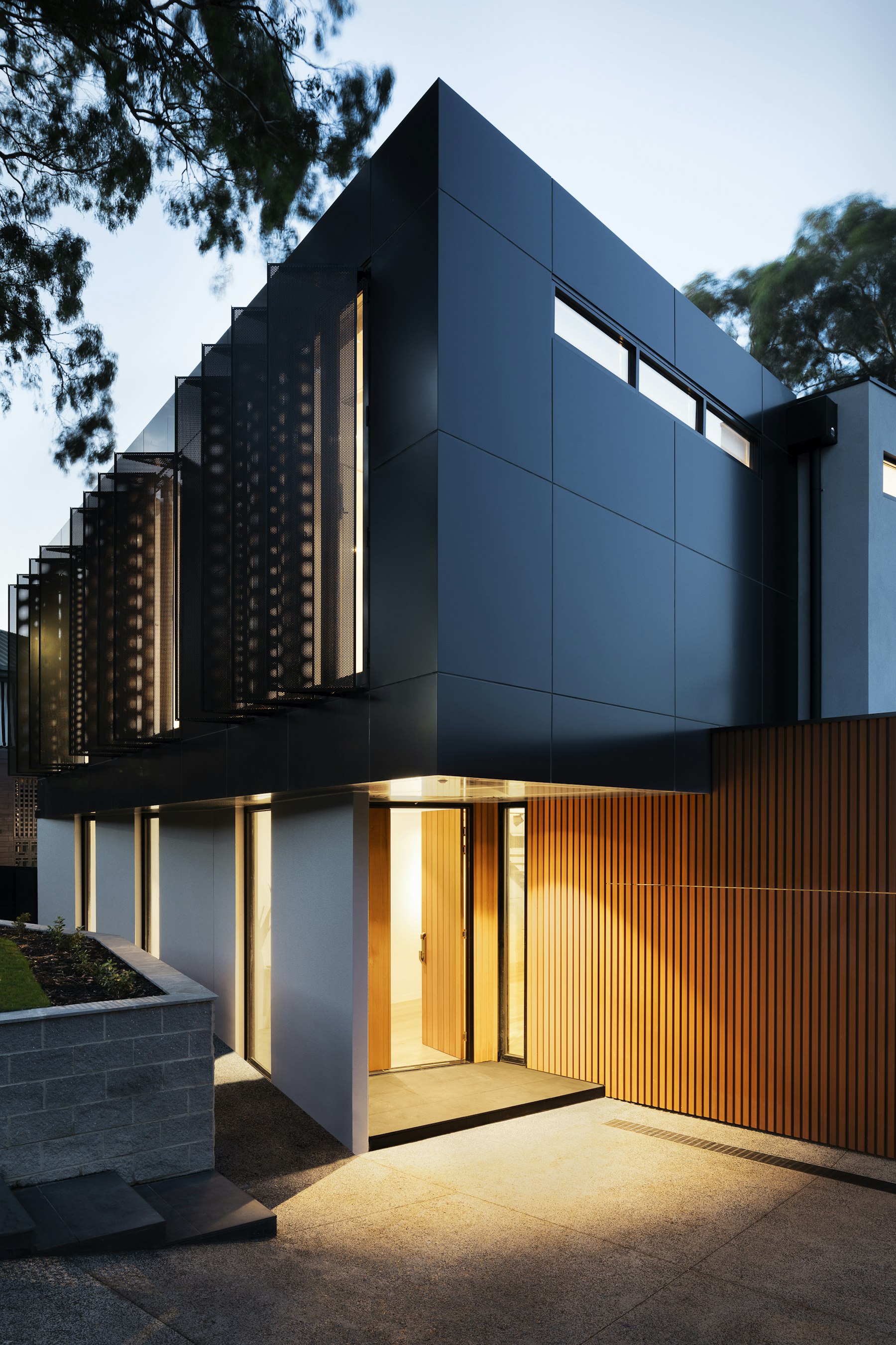 Architectural new build concept in a Highland landscape with structural detailing overlays.